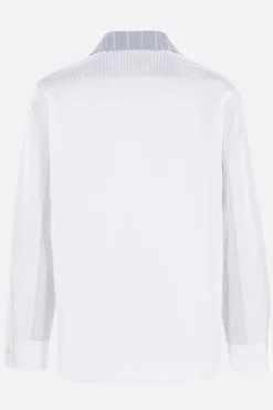 Topwear>MAISON MARGIELA camicia patchwork in cotone a righe Bianco