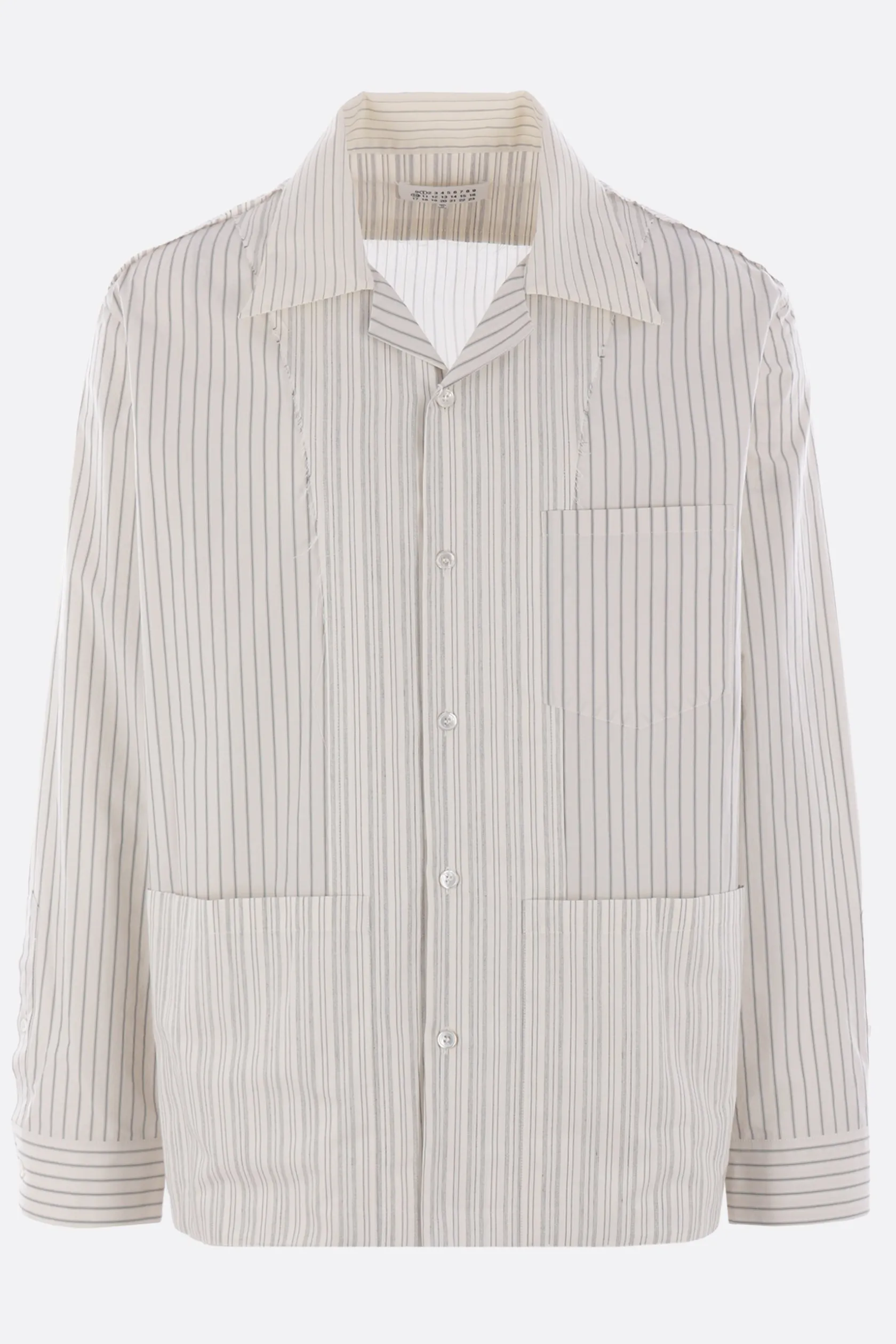 Topwear>MAISON MARGIELA camicia pigiama in cotone a righe Neutro