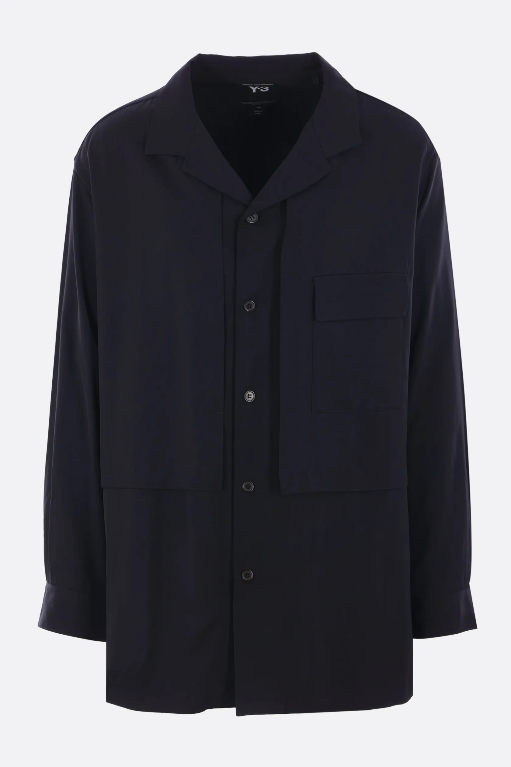Topwear>Y-3 camicia Rayon in twill Nero