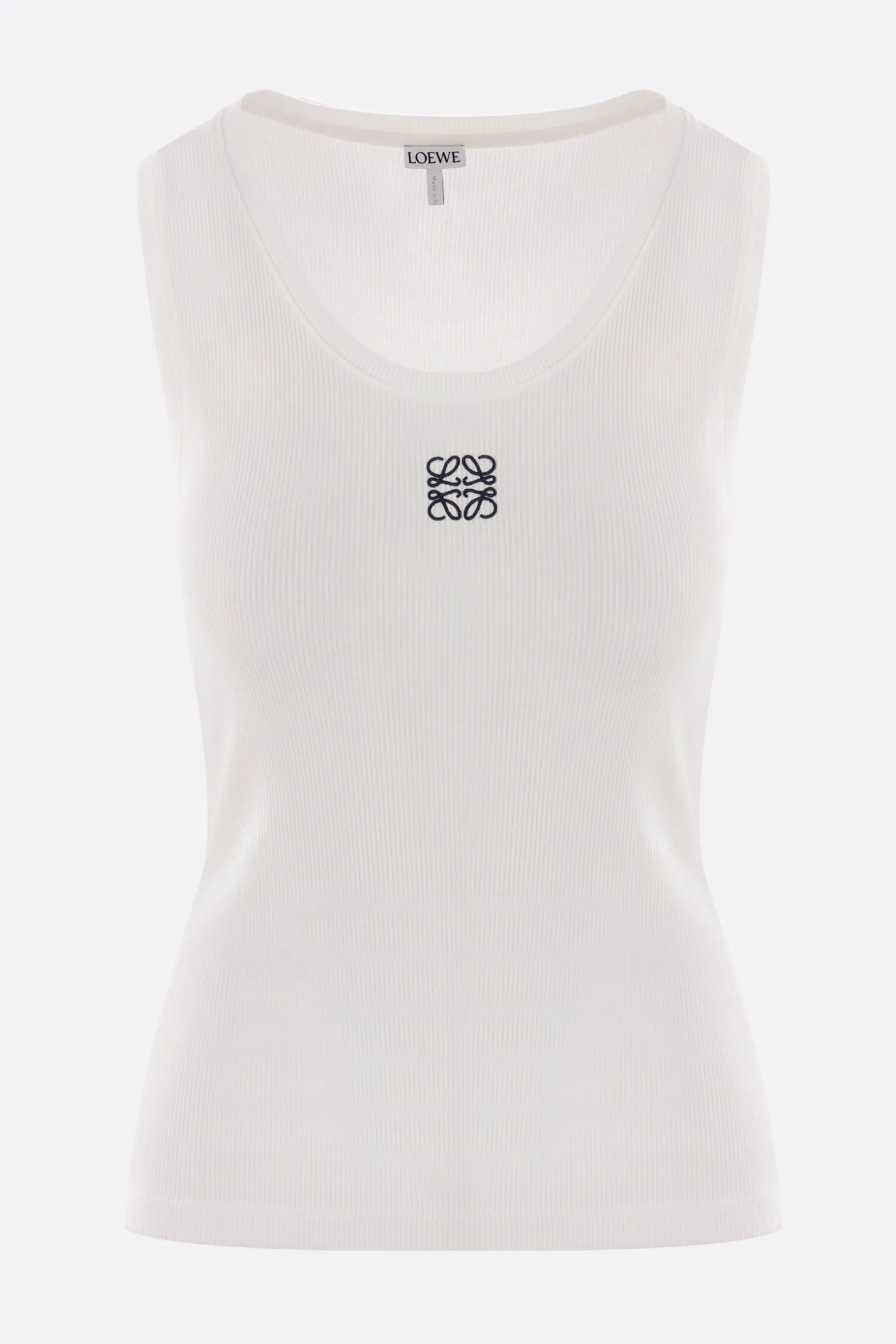 Topwear>LOEWE canotta Anagram in jersey Bianco
