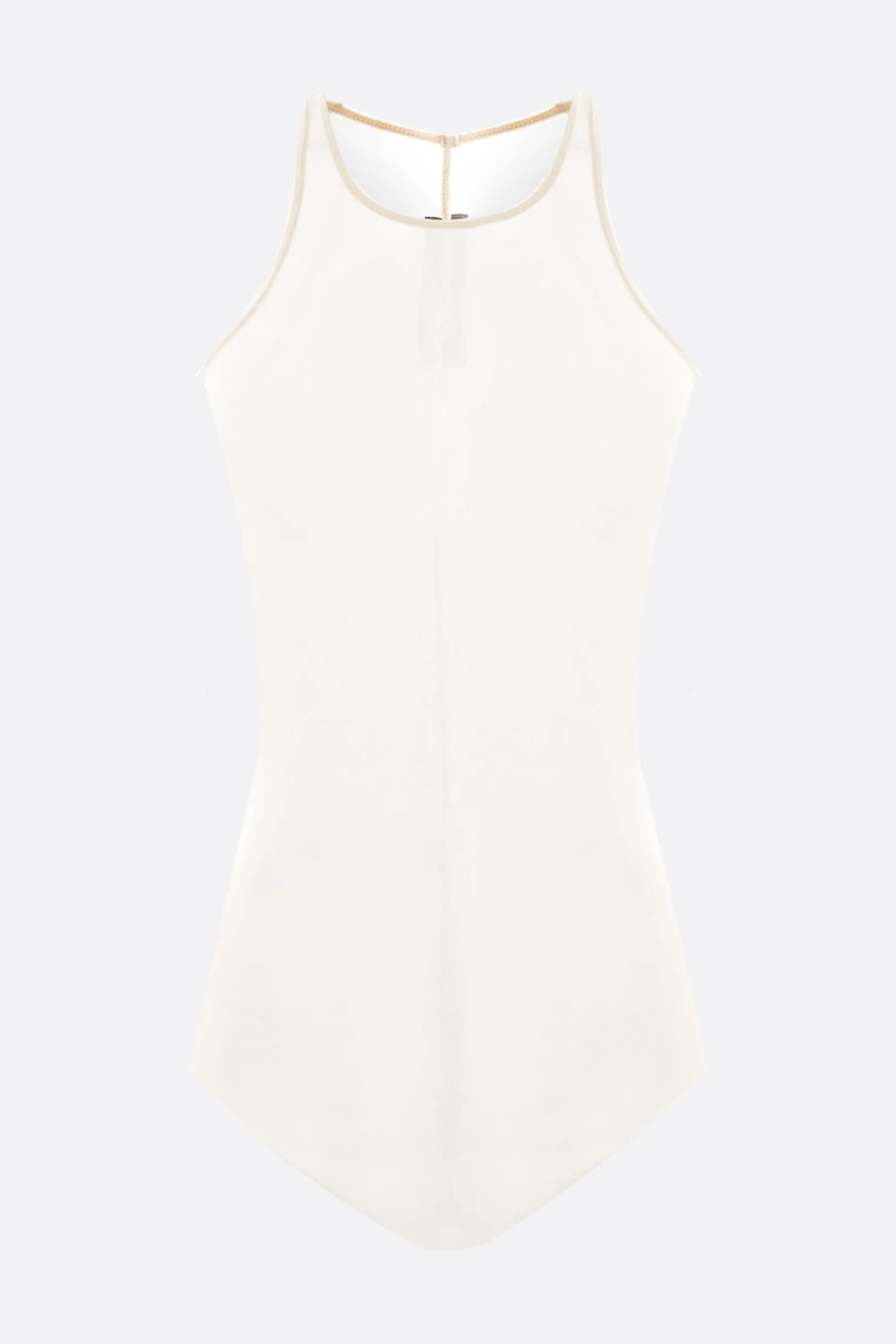 Topwear>RICK OWENS canotta in cotone a costine Neutro