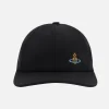 Accessori Da Indossare>VIVIENNE WESTWOOD cappello baseball in canvas ricamo Orb Nero