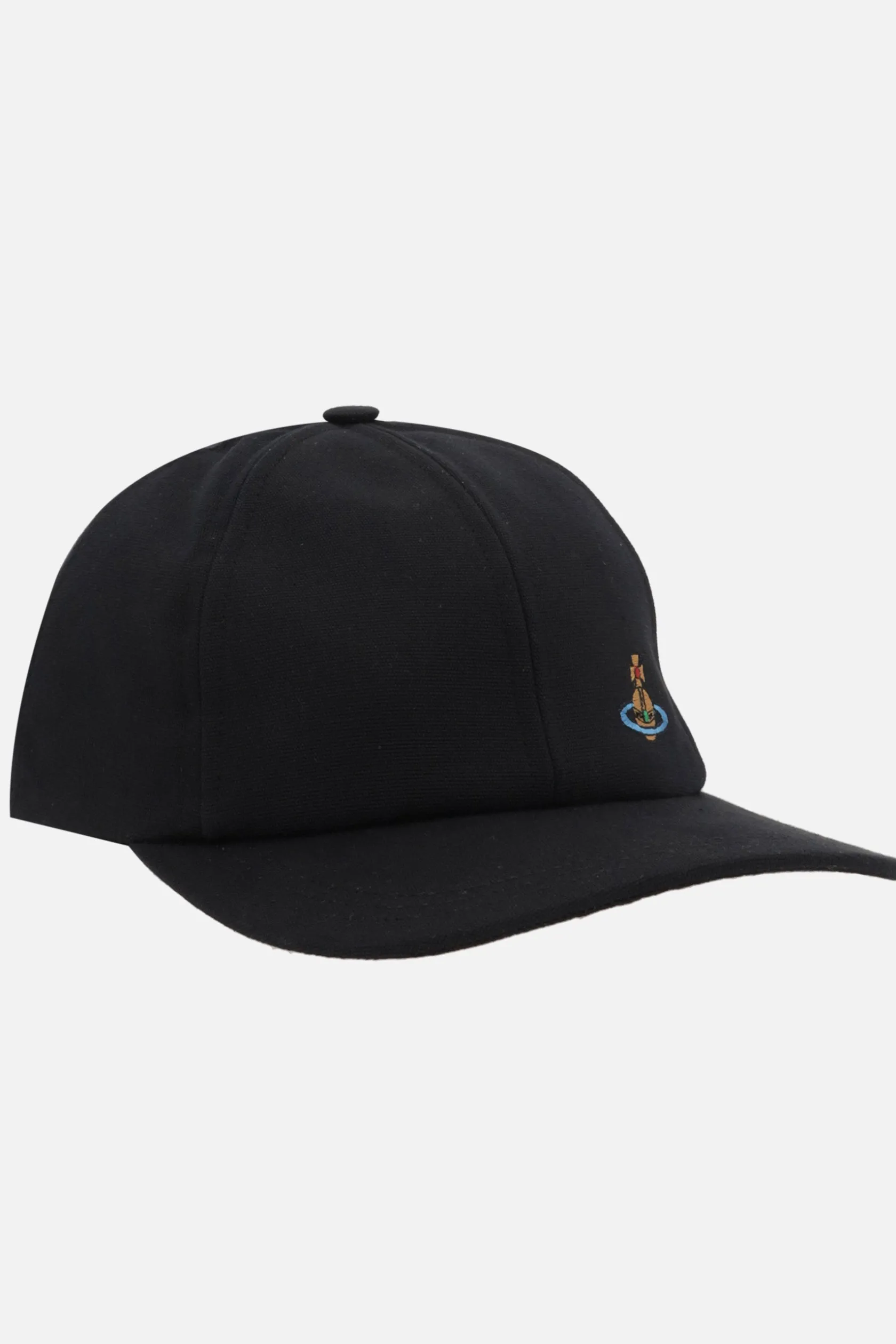 Accessori Da Indossare>VIVIENNE WESTWOOD cappello baseball in canvas ricamo Orb Nero