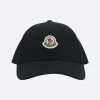 Accessori Da Indossare>MONCLER cappello baseball in gabardine patch logo Nero
