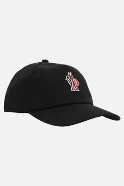 Accessori Da Indossare>MONCLER GRENOBLE cappello baseball in gabardine patch logo Nero