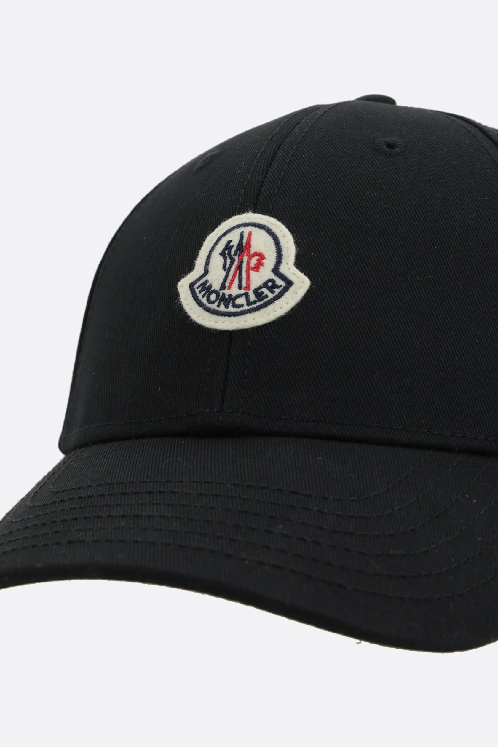 Accessori Da Indossare>MONCLER cappello baseball in gabardine patch logo Nero