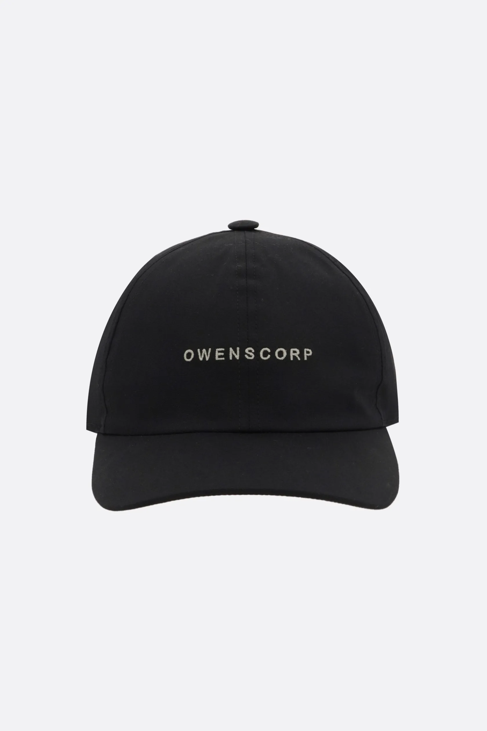 Accessori Da Indossare>RICK OWENS cappello baseball in popeline ricamo Owenscorp Nero