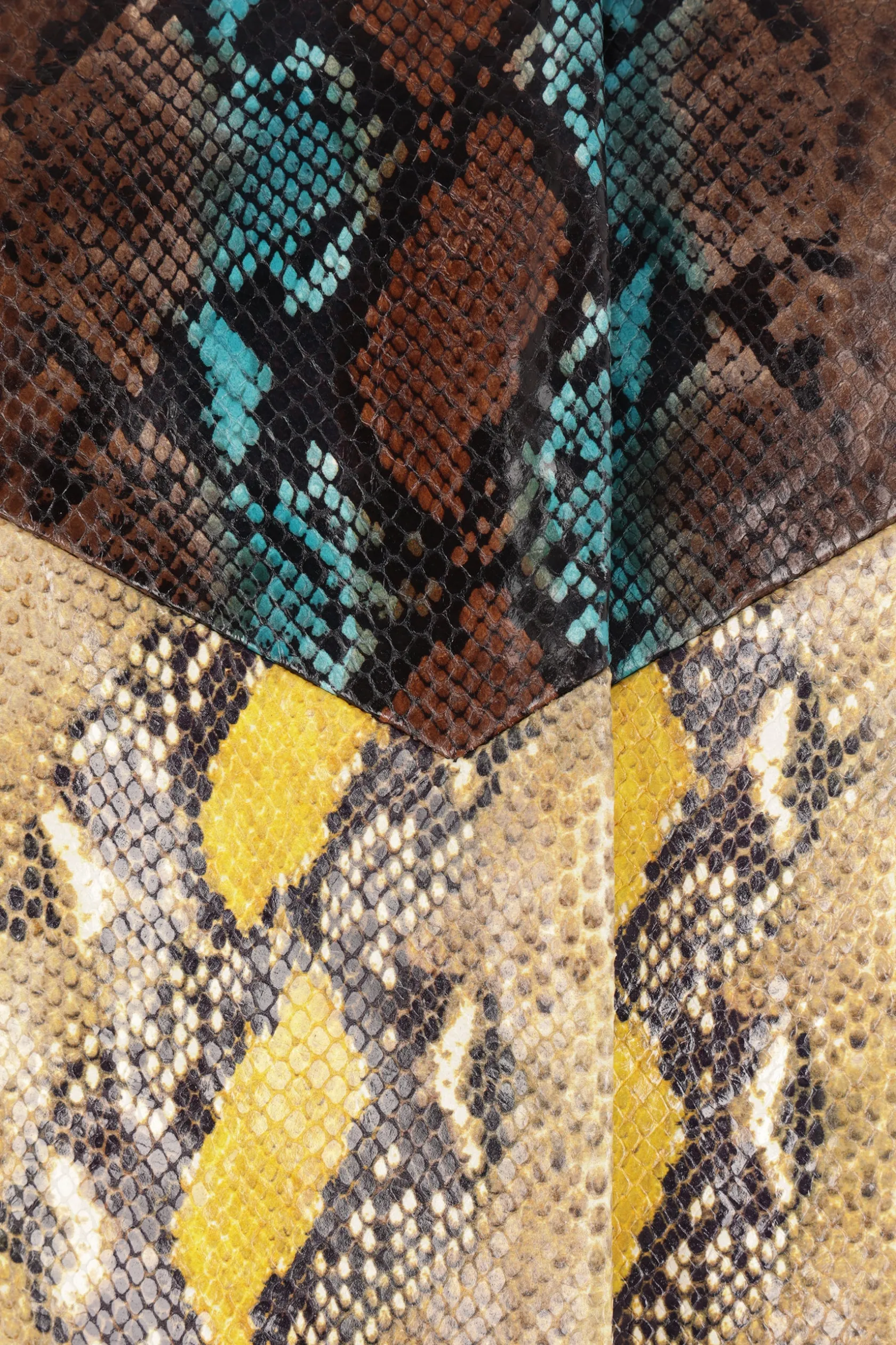 Capispalla>CHOPOVA LOWENA cappotto Belle in pelle stampa pitone Multicolor