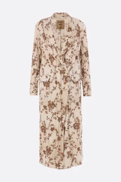 Capispalla>UMA WANG cappotto Camelot in cotone increspato Marrone