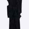 Capispalla>YOHJI YAMAMOTO cappotto destrutturato in misto lana Nero