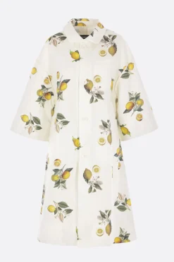 Capispalla>UNDERCOVER cappotto in canvas stampa limoni Bianco