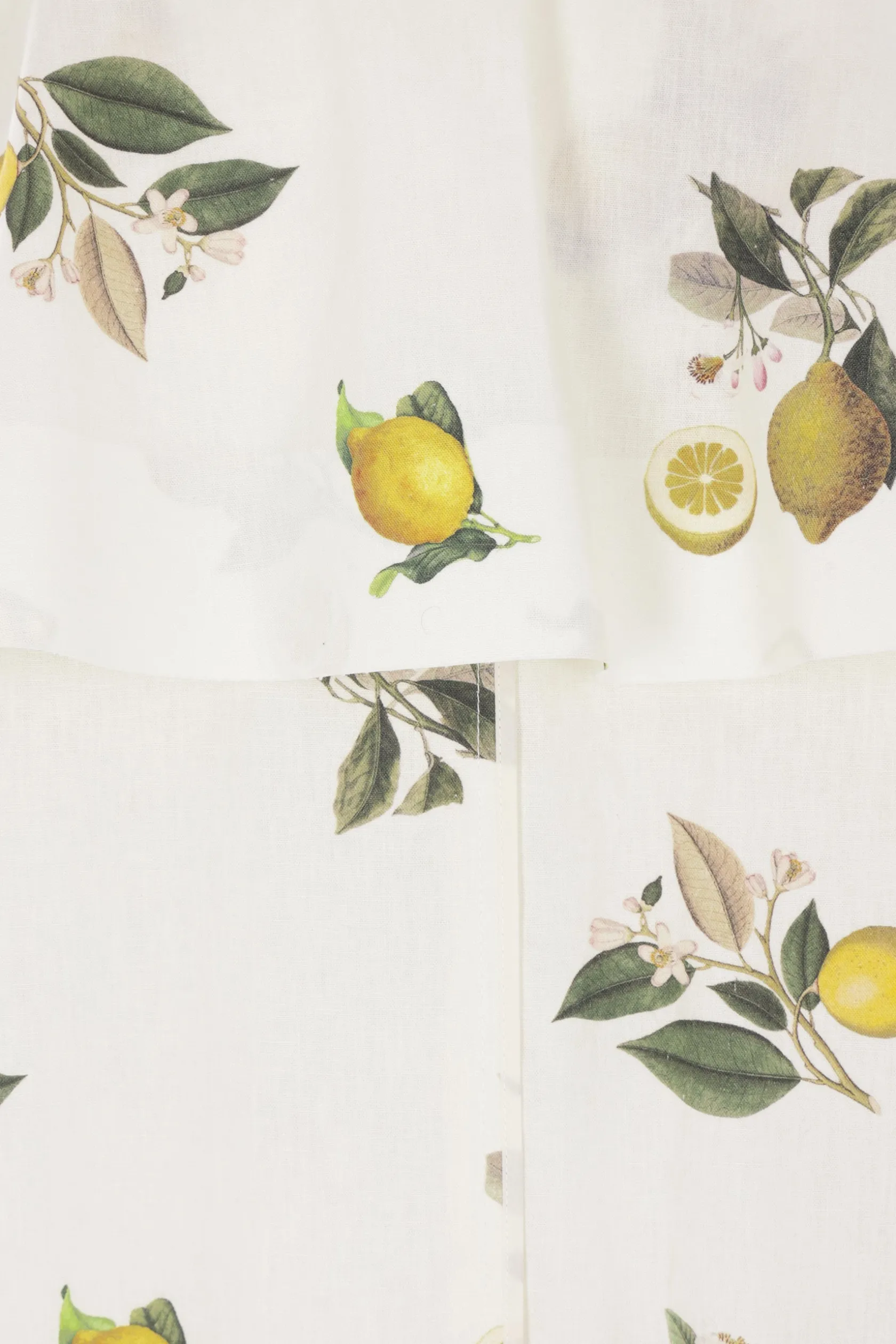 Capispalla>UNDERCOVER cappotto in canvas stampa limoni Bianco