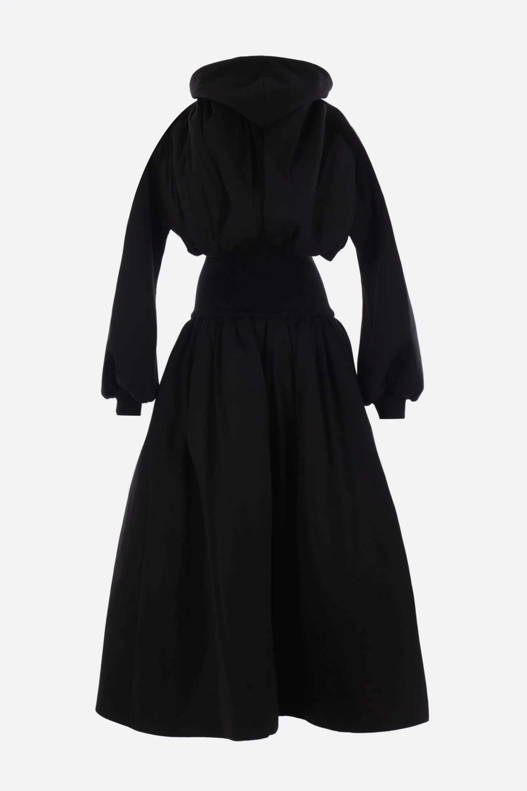 Capispalla>DURAN LANTINK cappotto in jersey e maglia con cappuccio Nero