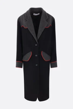 Capispalla>MOLLY GODDARD cappotto monopetto Charlie in lana Grigio