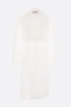 Capispalla>SIMONE ROCHA cappotto monopetto in organza con fiori Bianco