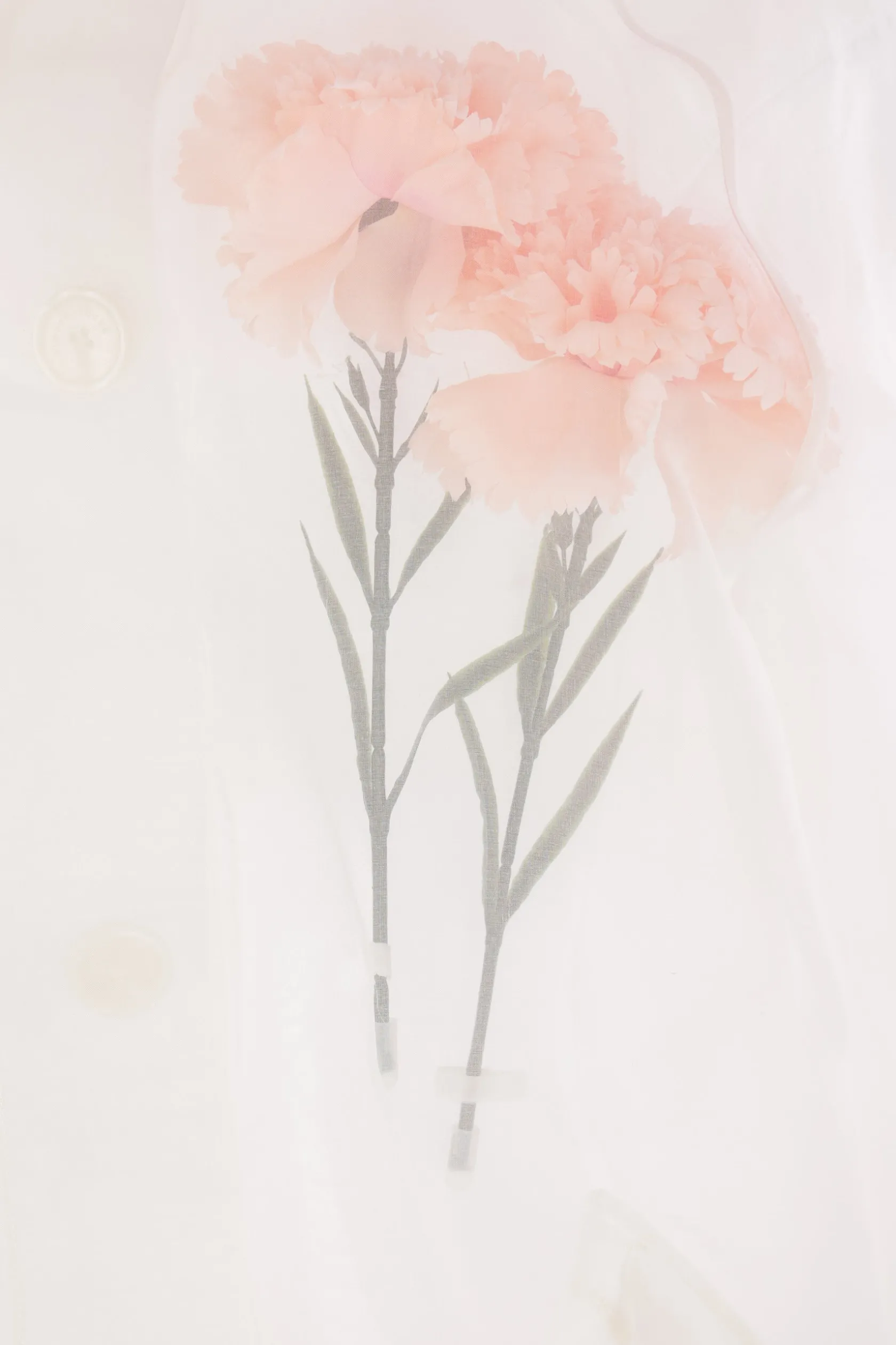 Capispalla>SIMONE ROCHA cappotto monopetto in organza con fiori Bianco