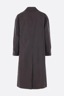 Capispalla>JIL SANDER cappotto monopetto in taffetà tecnico Grigio
