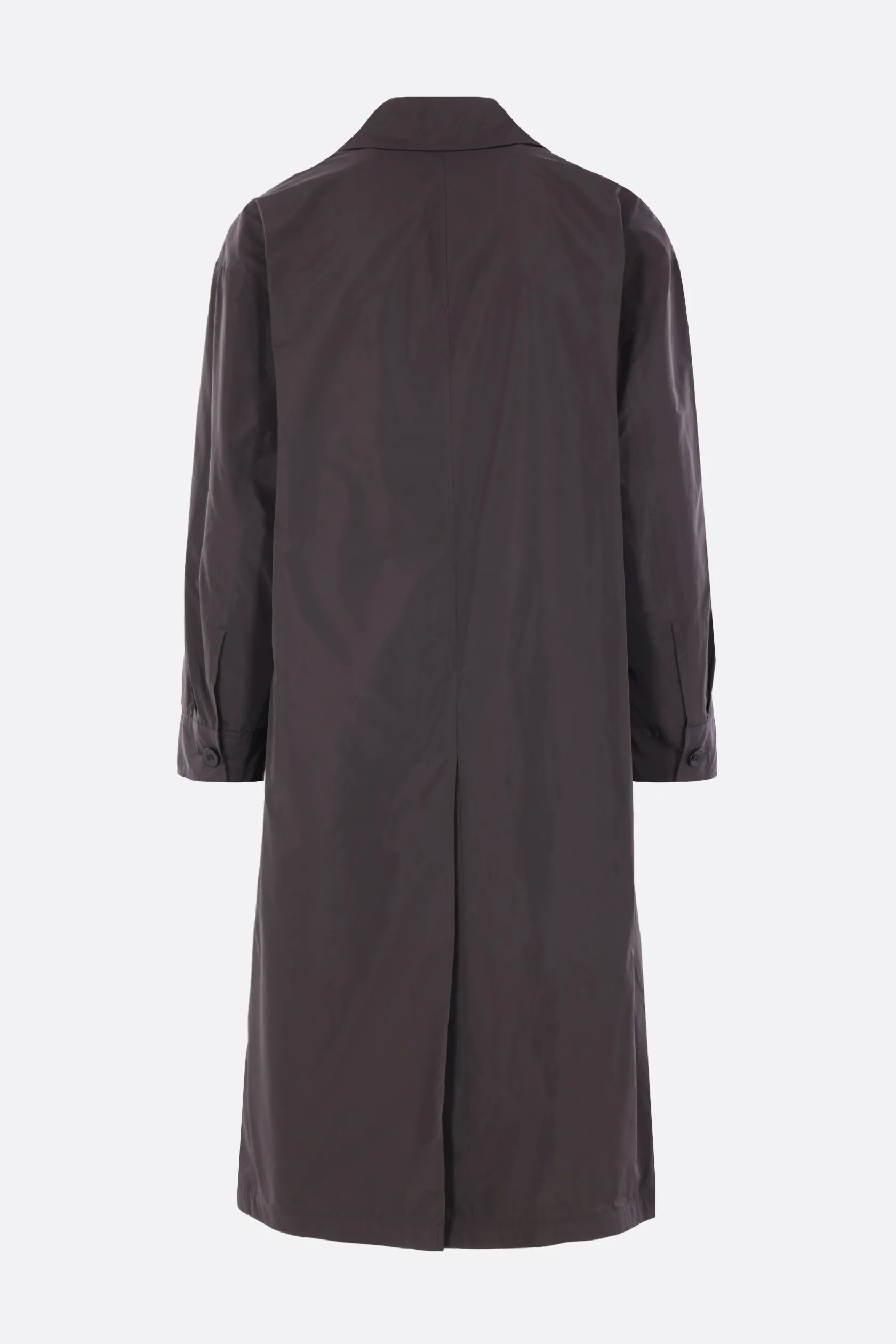 Capispalla>JIL SANDER cappotto monopetto in taffetà tecnico Grigio