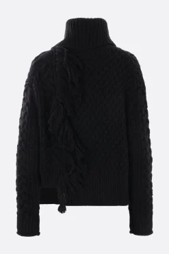 Topwear>Y'S cardigan asimmetrico in lana Nero