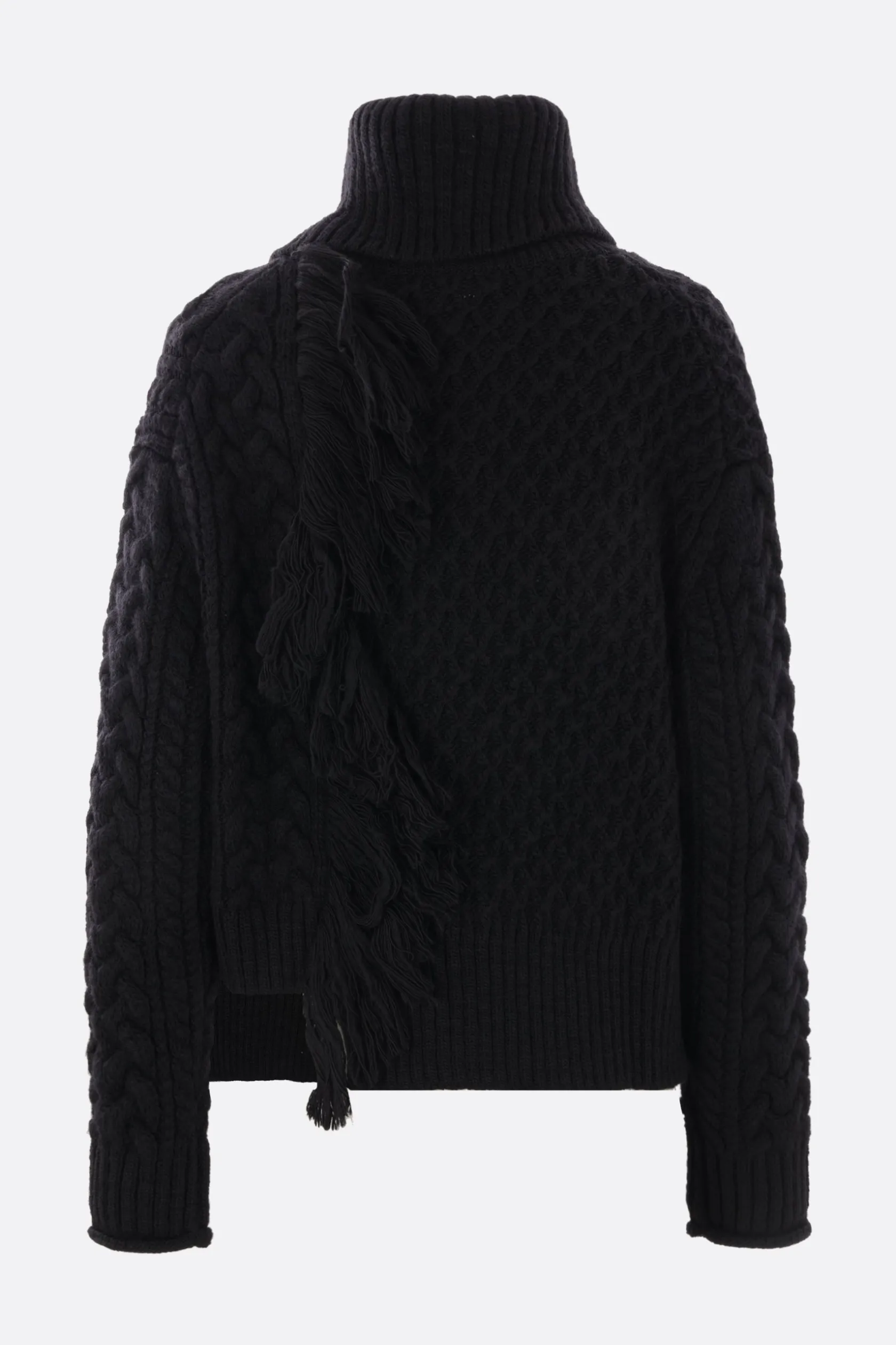 Topwear>Y'S cardigan asimmetrico in lana Nero