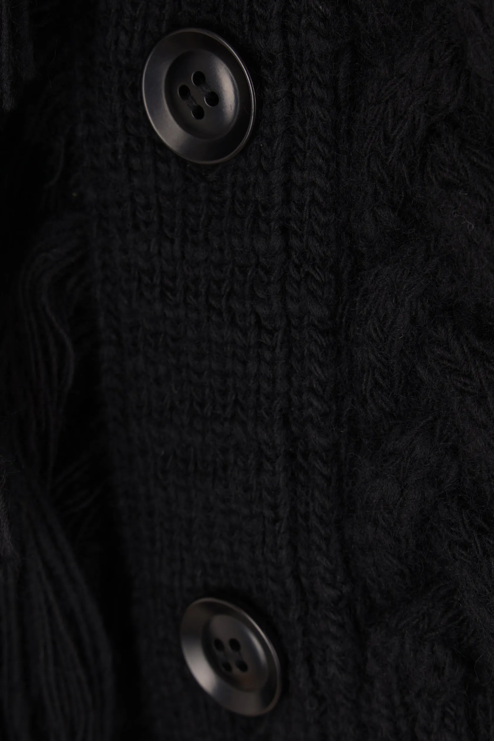 Topwear>Y'S cardigan asimmetrico in lana Nero