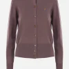Topwear>VIVIENNE WESTWOOD cardigan Bea in cotone e cashmere Marrone