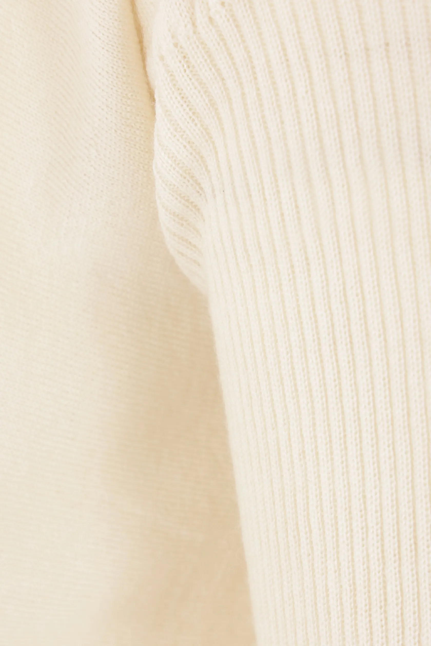 Topwear>RICK OWENS cardigan cropped in lana Bianco