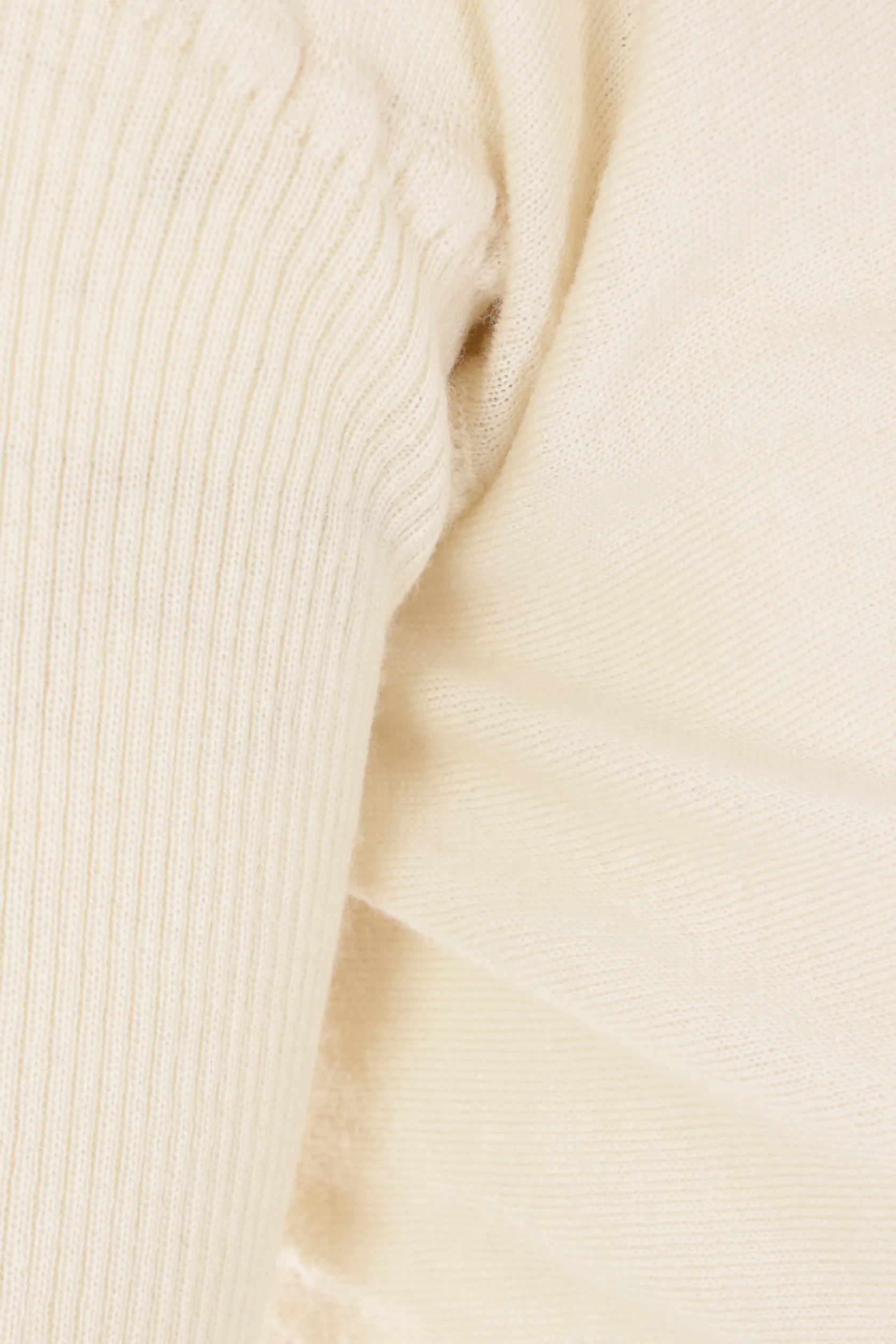 Topwear>RICK OWENS cardigan cropped in lana Bianco