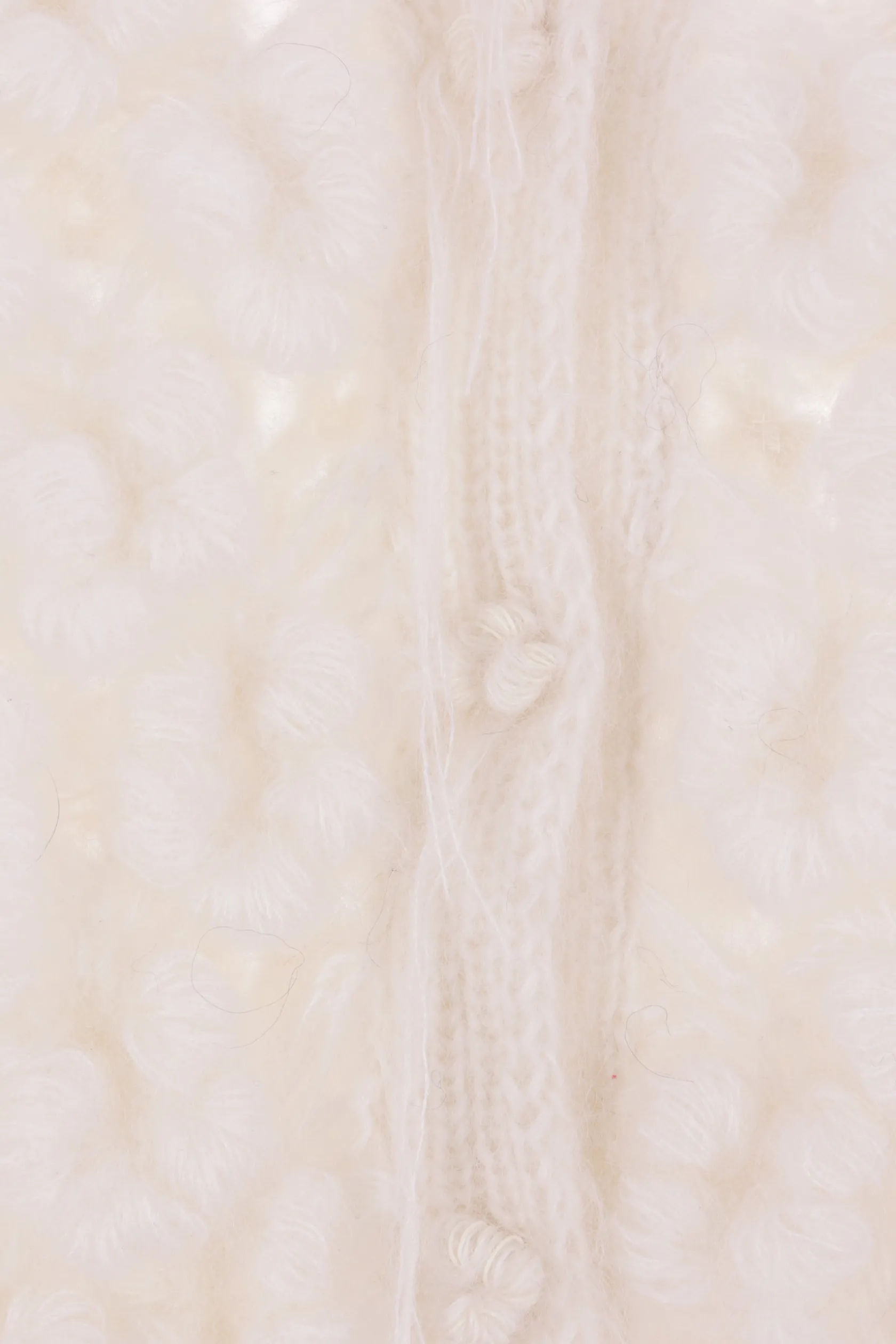 Topwear>PAULINE DUJANCOURT cardigan cropped in mohair e seta Bianco