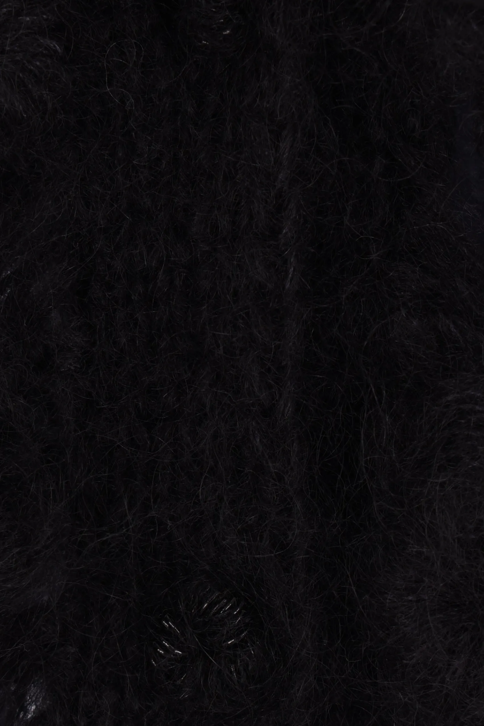 Topwear>PAULINE DUJANCOURT cardigan cropped in mohair e seta Nero