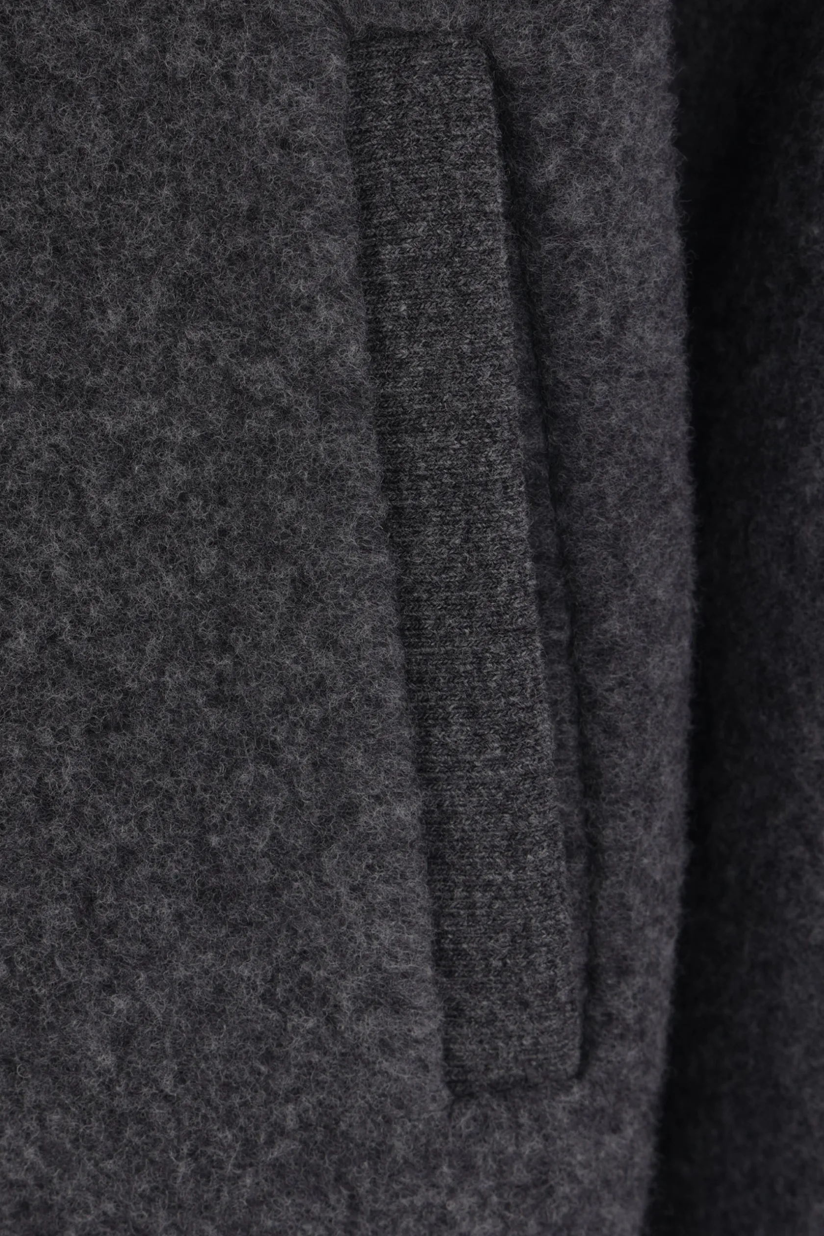 Topwear>THOM BROWNE cardigan full-zip in pile di lana Grigio