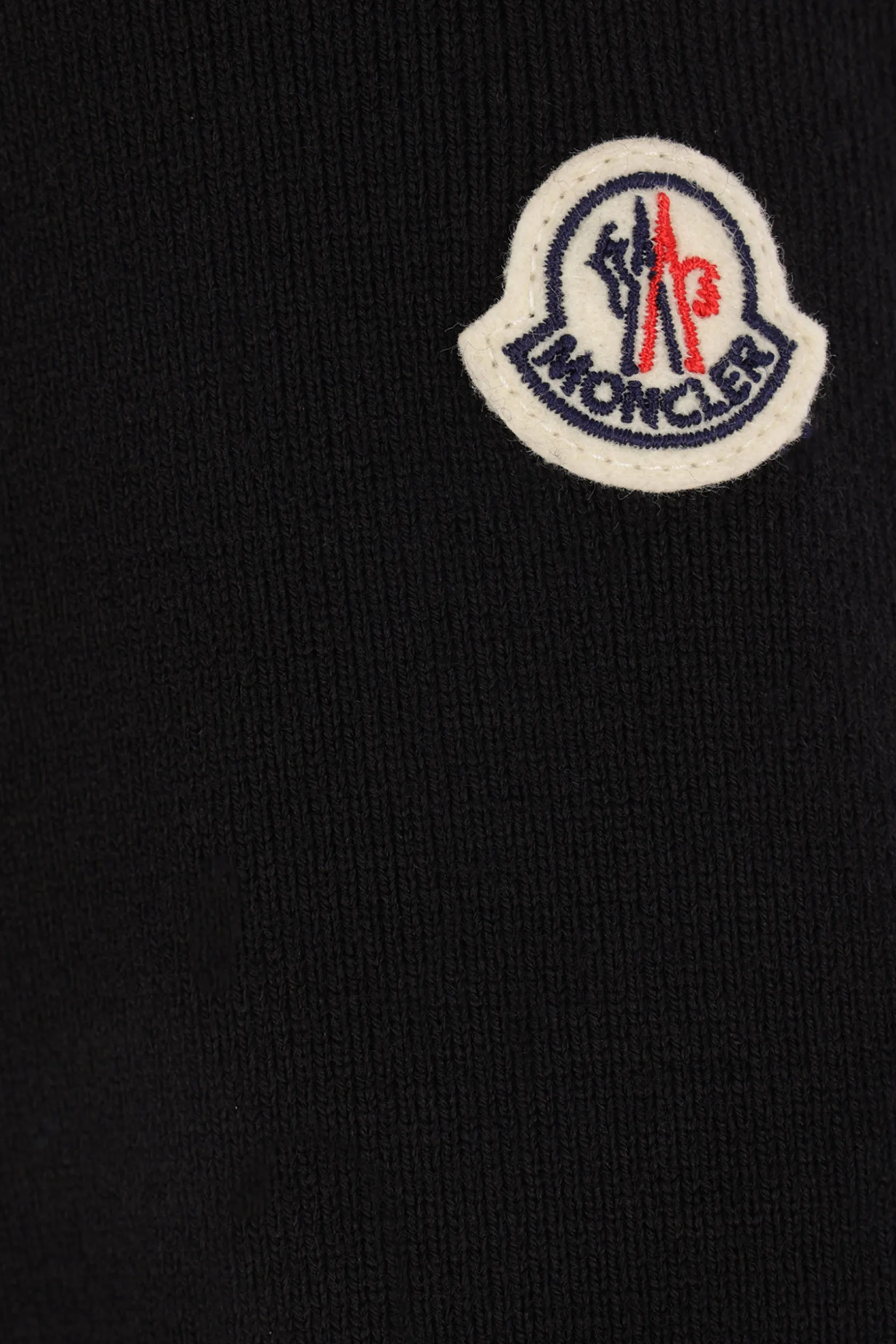 Topwear>MONCLER cardigan imbottito in lana e nylon Nero