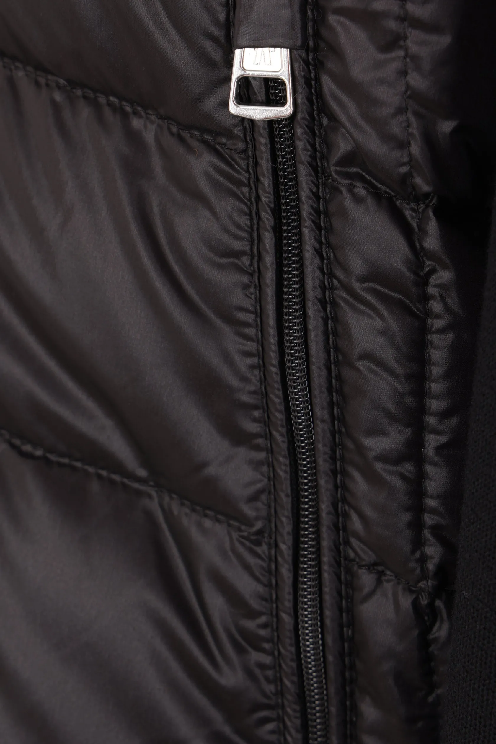 Topwear>MONCLER cardigan in maglia e nylon imbottito Nero