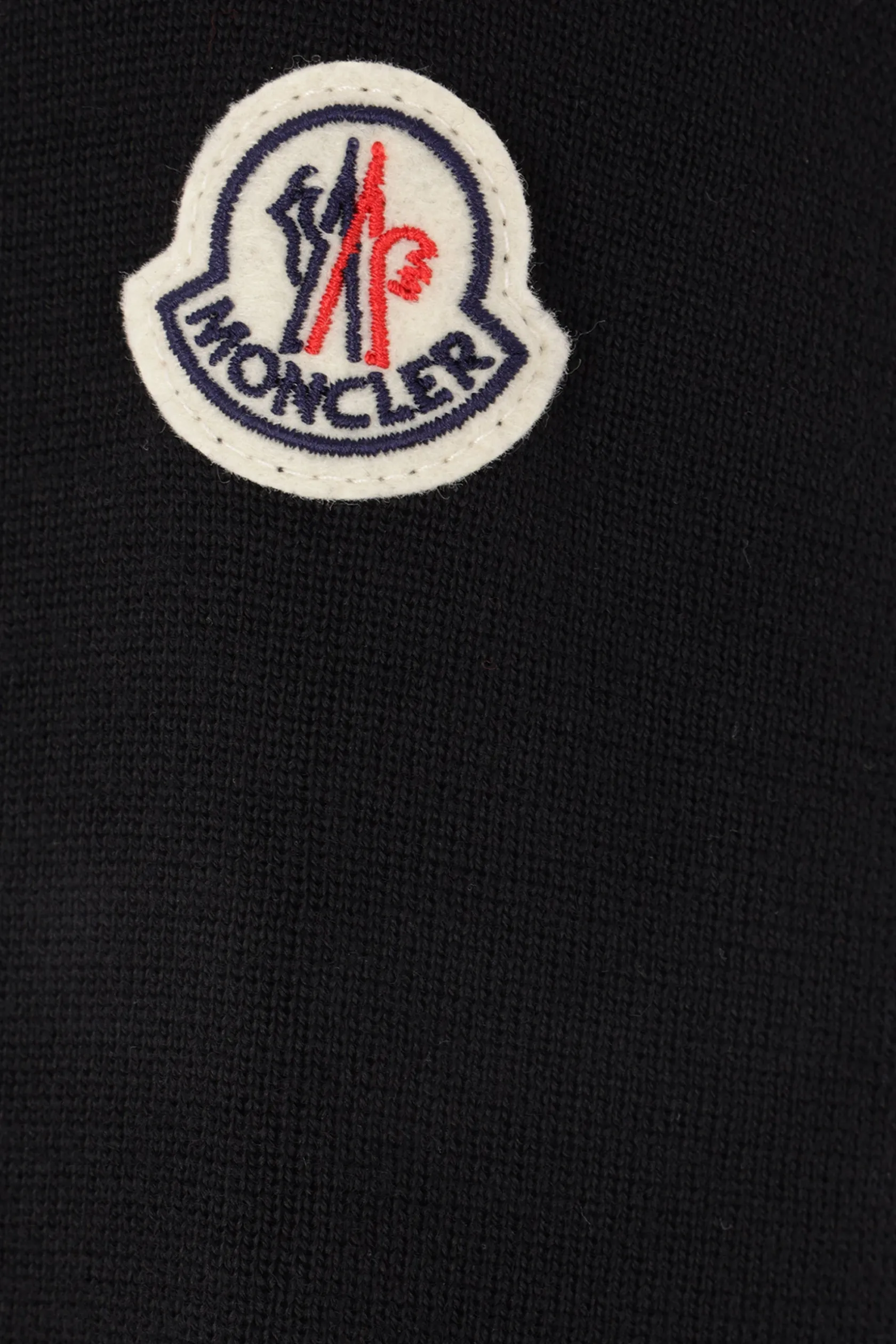 Topwear>MONCLER cardigan in maglia e nylon imbottito Nero