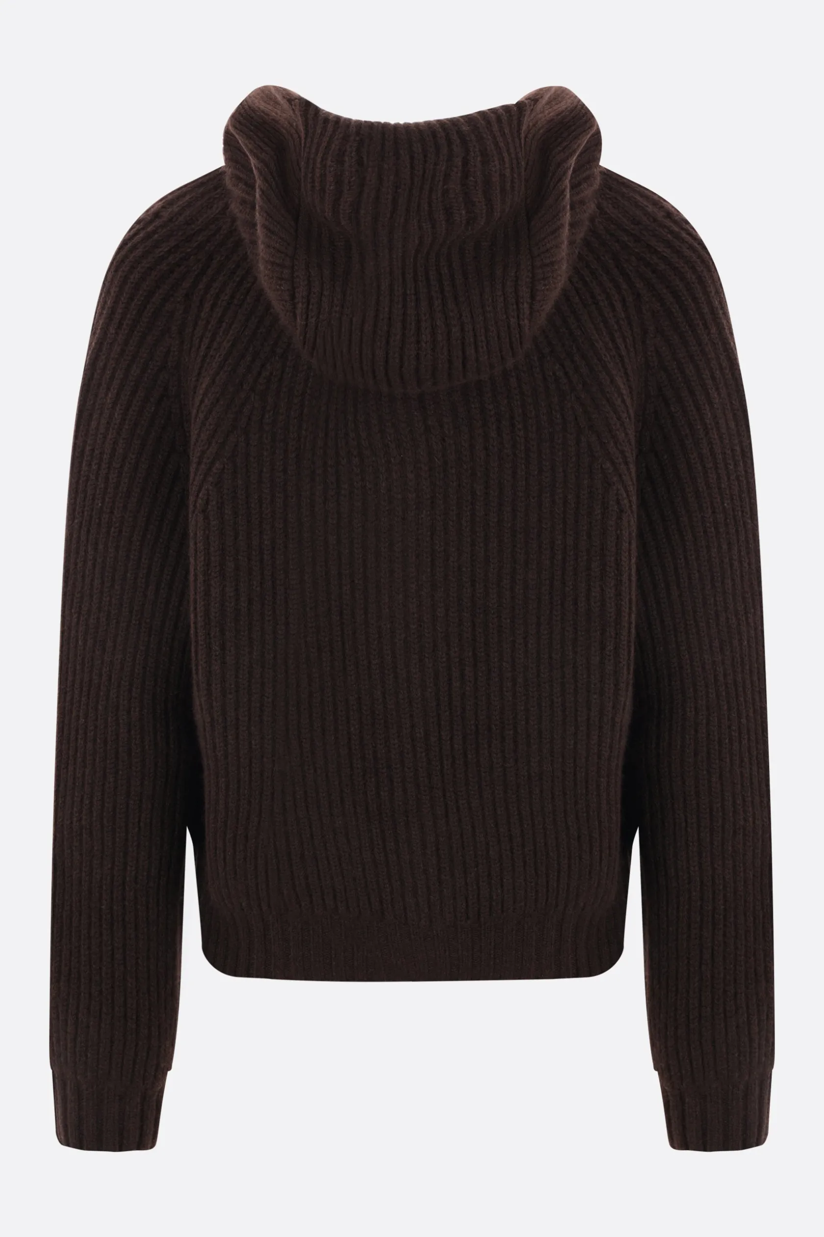 Topwear>META CAMPANIA COLLECTIVE cardigan Michel in cashmere con cappuccio Marrone
