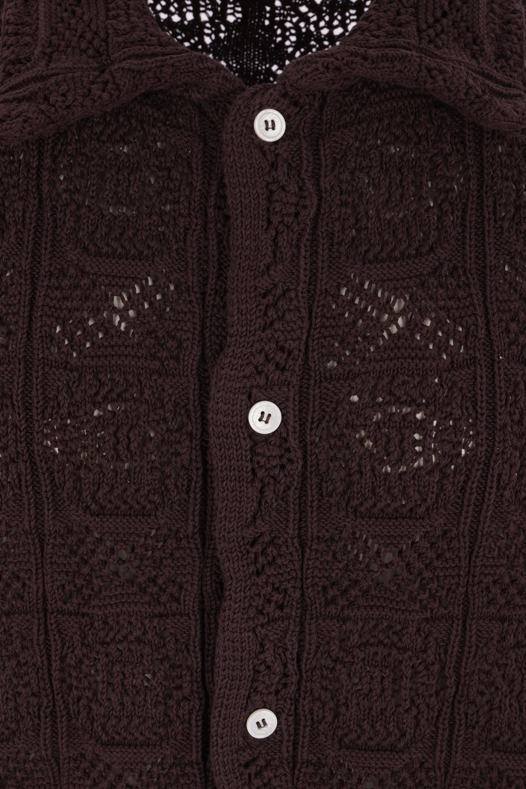 Topwear>SÉFR cardigan Myles in cotone Marrone