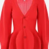 Topwear>CFCL cardigan Pottery in maglia stretch Rosso