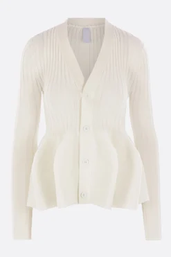 Topwear>CFCL cardigan Pottery in maglia stretch Bianco