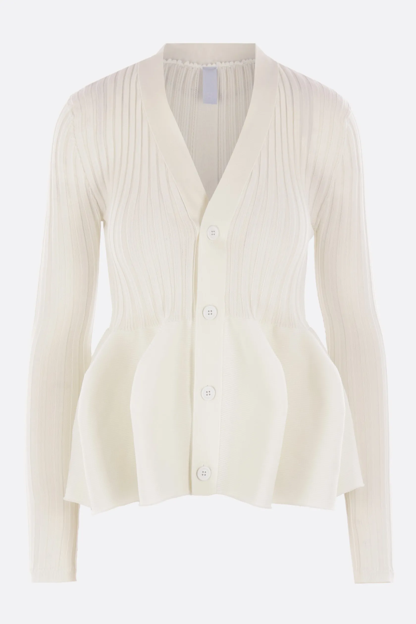 Topwear>CFCL cardigan Pottery in maglia stretch Bianco