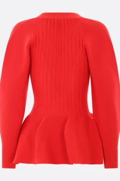 Topwear>CFCL cardigan Pottery in maglia stretch Rosso