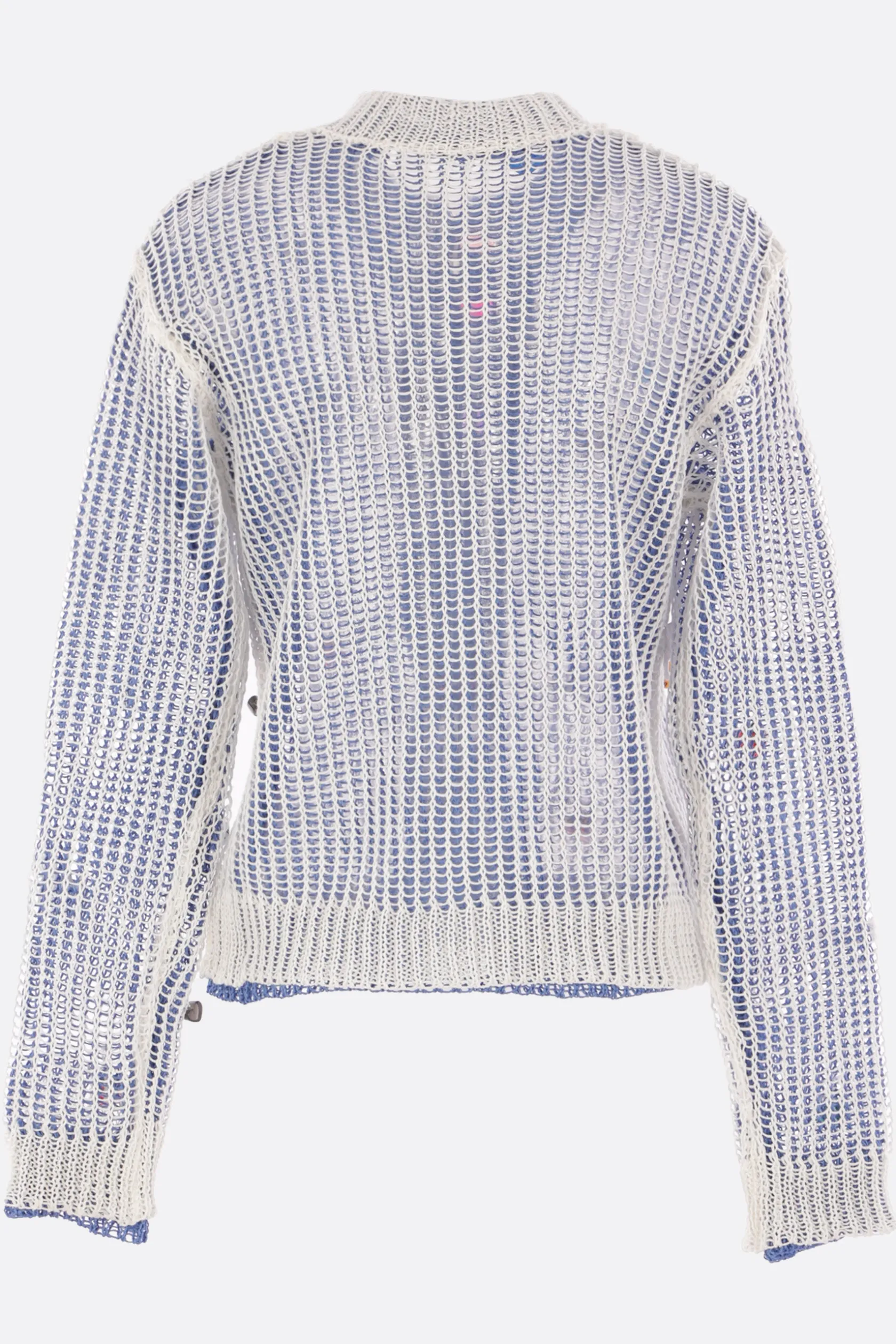 Topwear>CHOPOVA LOWENA cardigan Trip Trip in rete di lino Blu