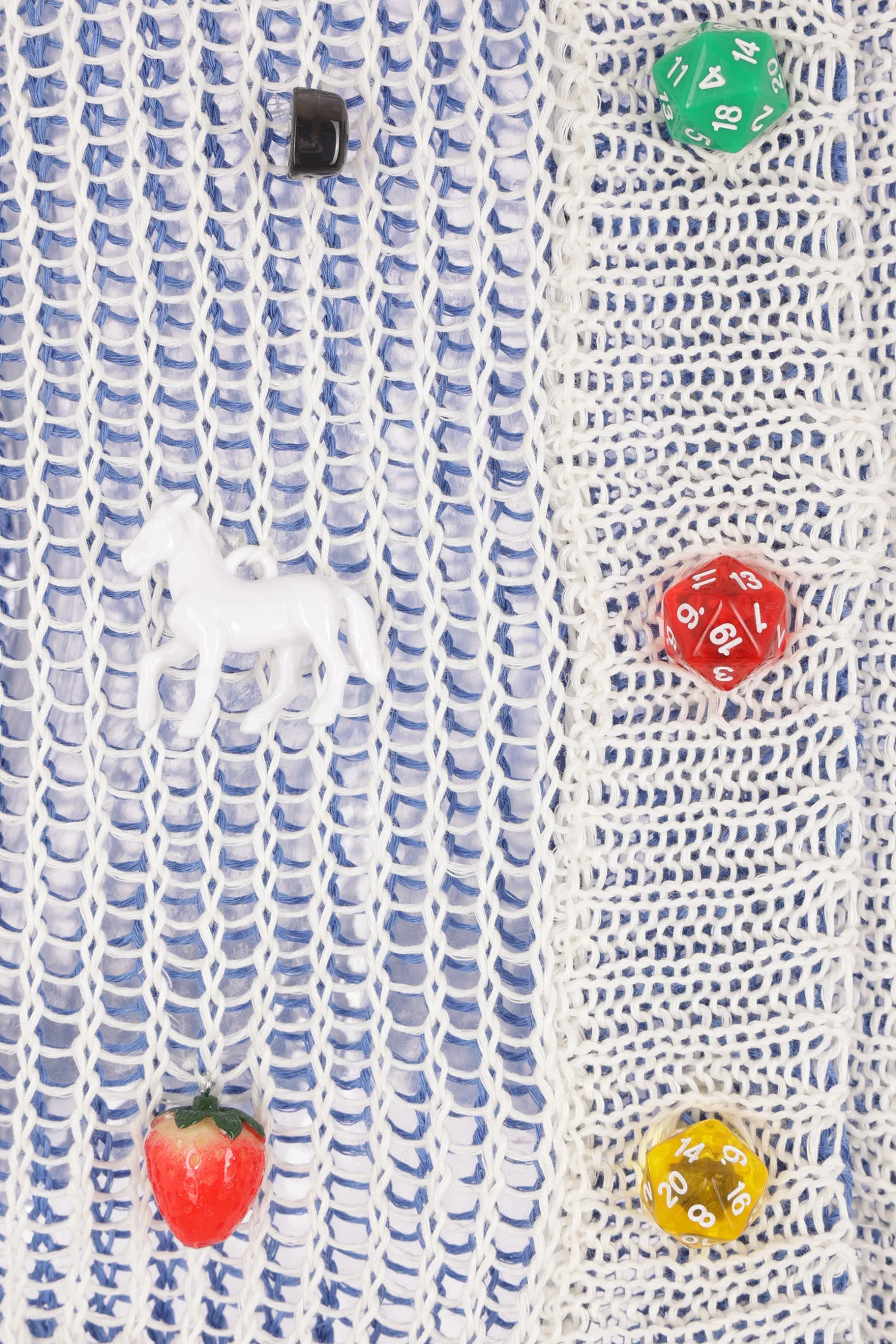 Topwear>CHOPOVA LOWENA cardigan Trip Trip in rete di lino Blu