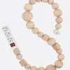 Lifestyle>BLESS cavo di alimentazione multipresa con elementi in legno Bianco