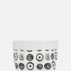 Lifestyle>10 CORSO COMO cestino pane medio in carta stampa cerchi signature Bianco