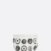 Lifestyle>10 CORSO COMO cestino pane piccolo in carta stampa cerchi signature Bianco