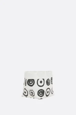 Lifestyle>10 CORSO COMO cestino pane piccolo in carta stampa cerchi signature Bianco