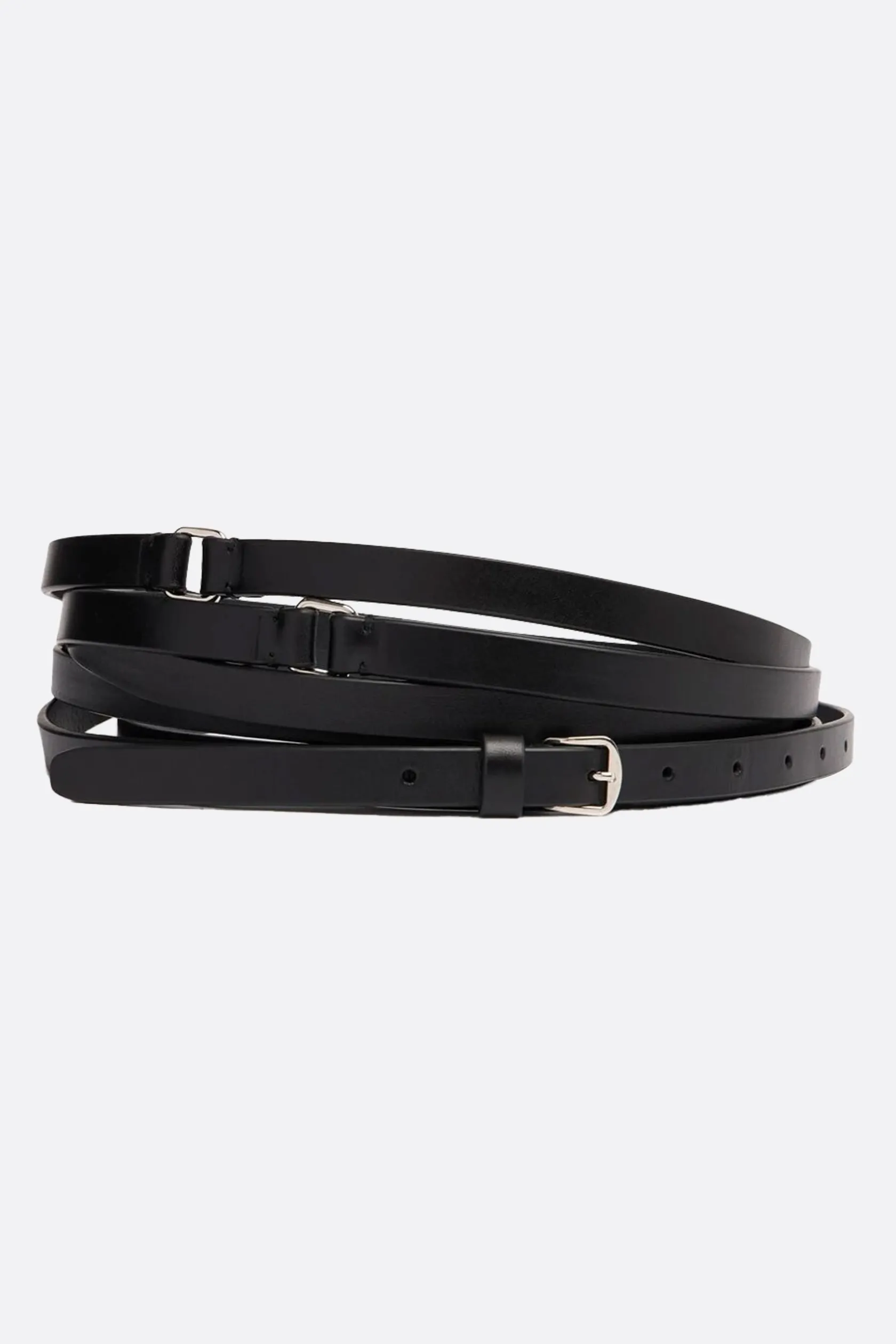 Cinture>ANN DEMEULEMEESTER cintura a triplo giro Kepa in pelle liscia Nero