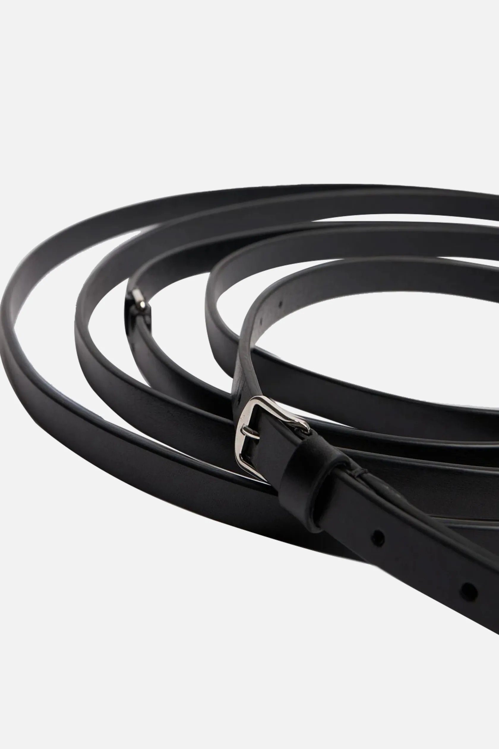 Cinture>ANN DEMEULEMEESTER cintura a triplo giro Kepa in pelle liscia Nero