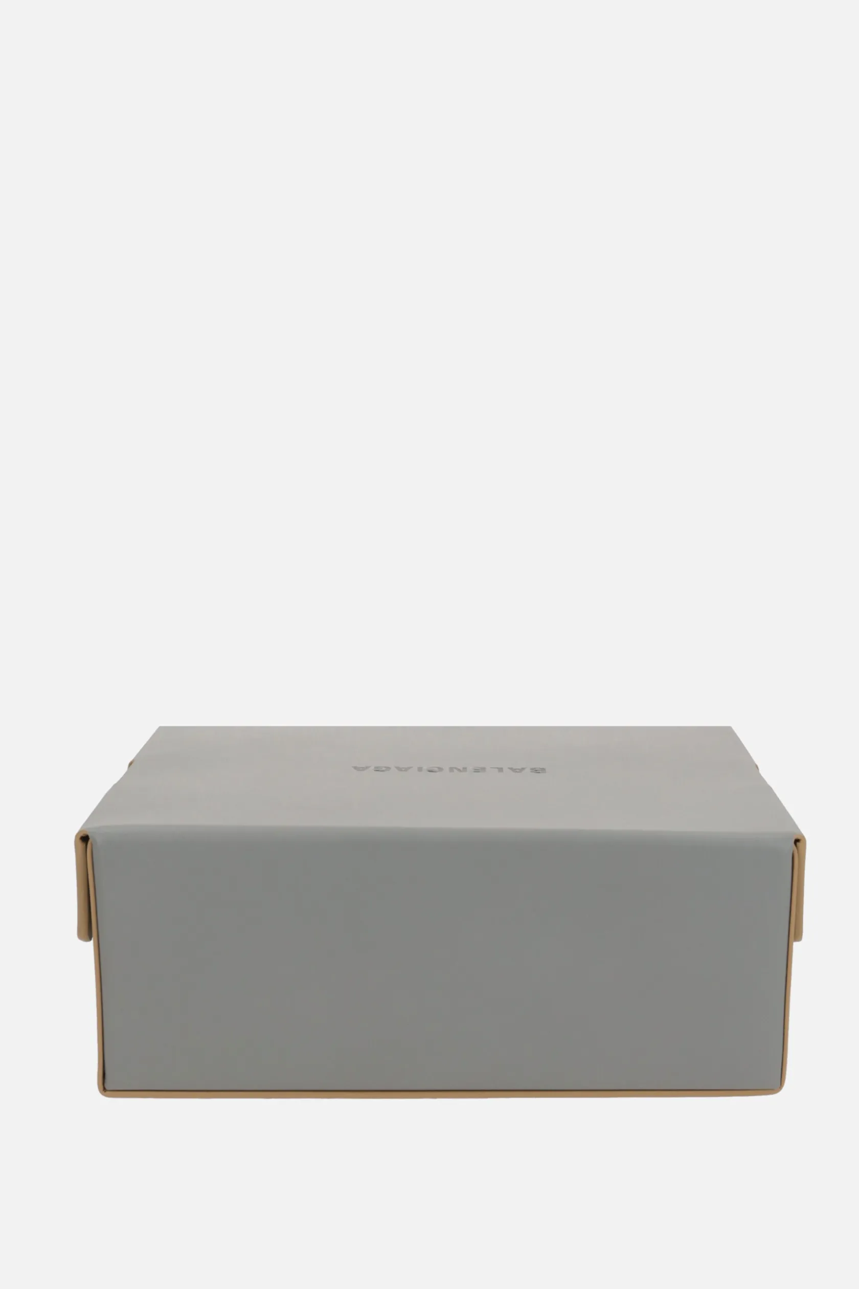 Clutch E Buste>BALENCIAGA clutch Box in pelle liscia Grigio