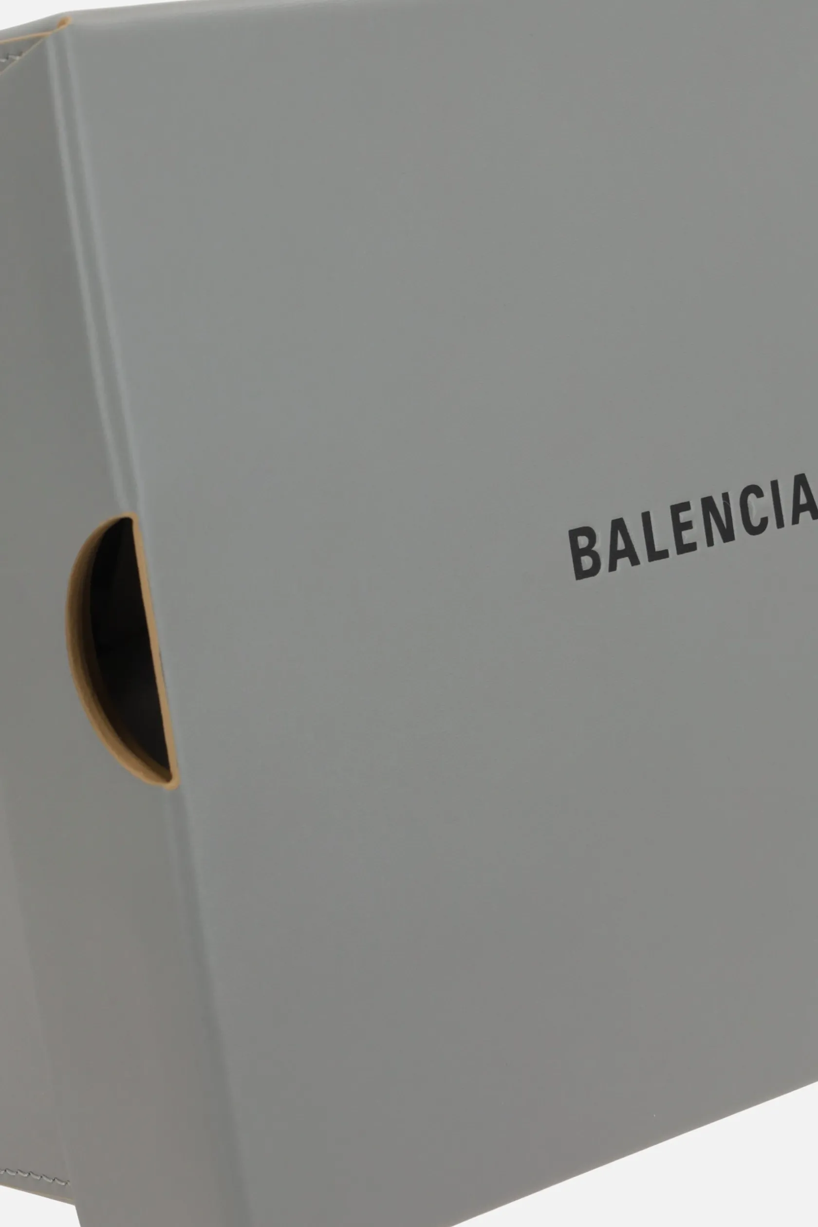 Clutch E Buste>BALENCIAGA clutch Box in pelle liscia Grigio